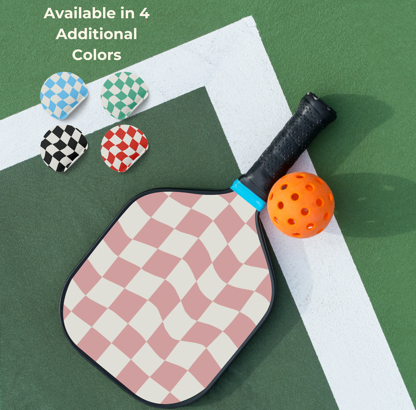 Retro Checkerboard Pickleball Paddle