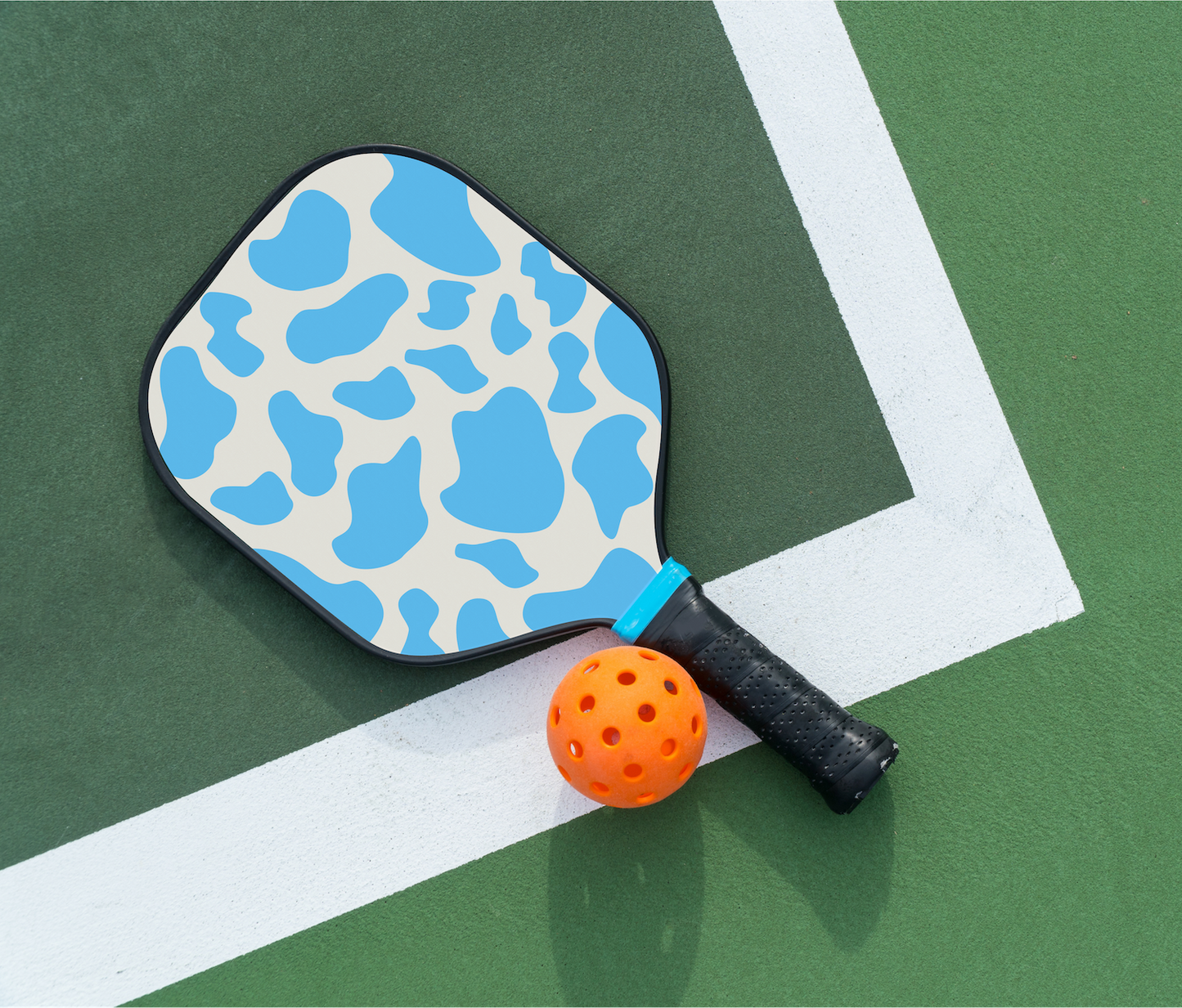 Cow Print Pickleball Paddle