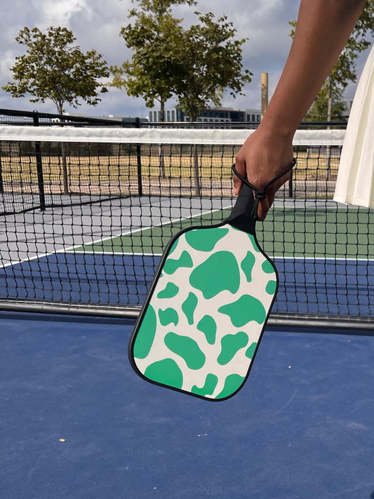 Cow Print Pickleball Paddle