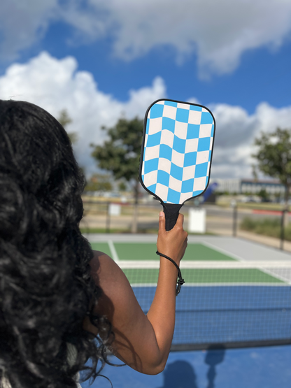 Retro Checkerboard Pickleball Paddle