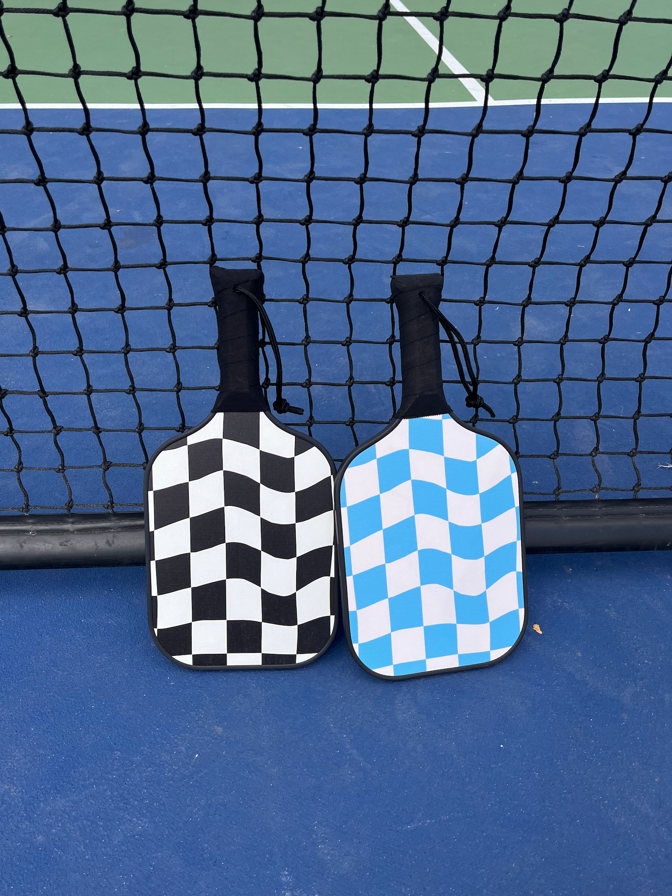 Retro Checkerboard Pickleball Paddle