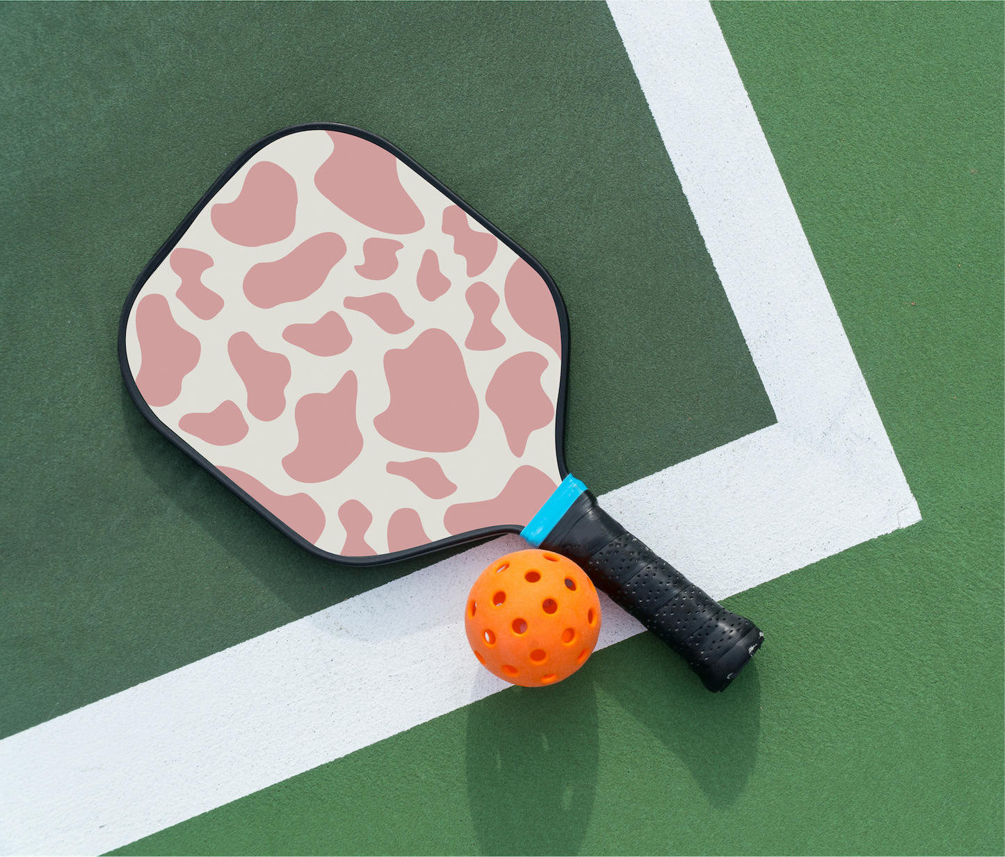 Cow Print Pickleball Paddle