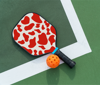 Cow Print Pickleball Paddle